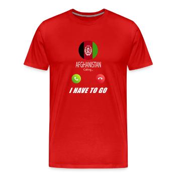 L’Afghanistan qualifie de slogan les drapeaux lusiger - T-shirt bio Premium Homme - rouge - Devant - Damien (186cm)