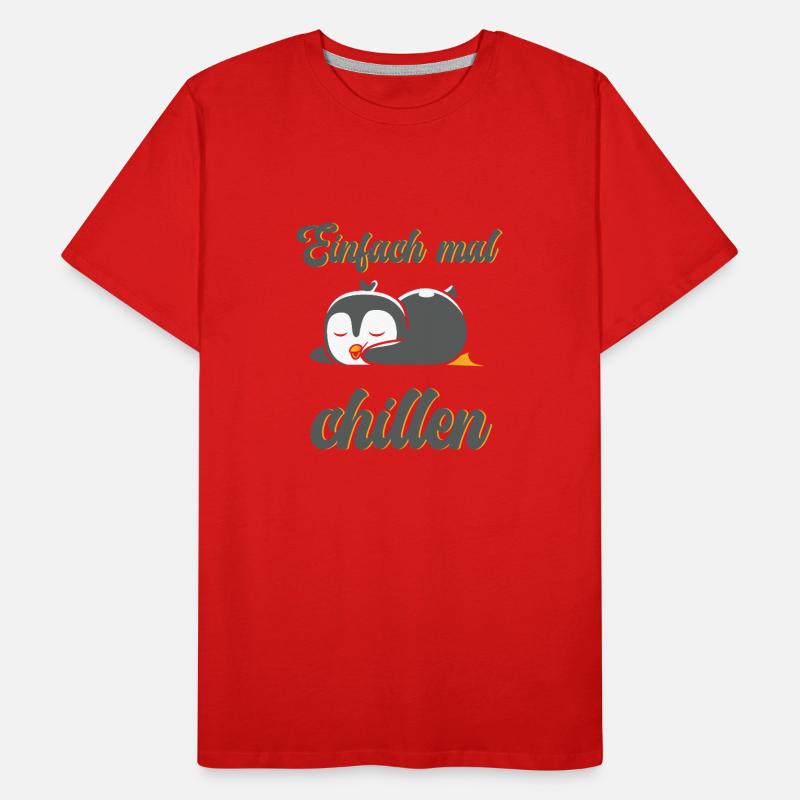 Chilliger Pinguin Männer Premium Bio T-Shirt