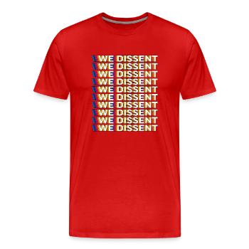 We dissent - Men's Premium Organic T-Shirt - red - Front - Damien (186cm)