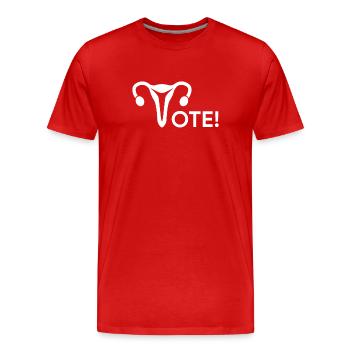 Vote Pro Choice - Men's Premium Organic T-Shirt - red - Front - Damien (186cm)