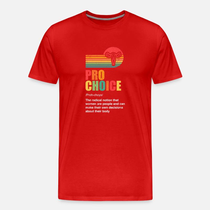 Pro Choice Definition - Männer Premium Bio T-Shirt - Rot