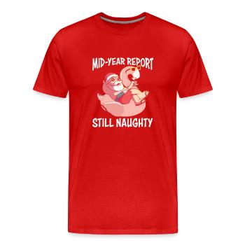 Funny Santa Summer Beach Vacation Christmas In Jul - Men's Premium Organic T-Shirt - red - Front - Damien (186cm)
