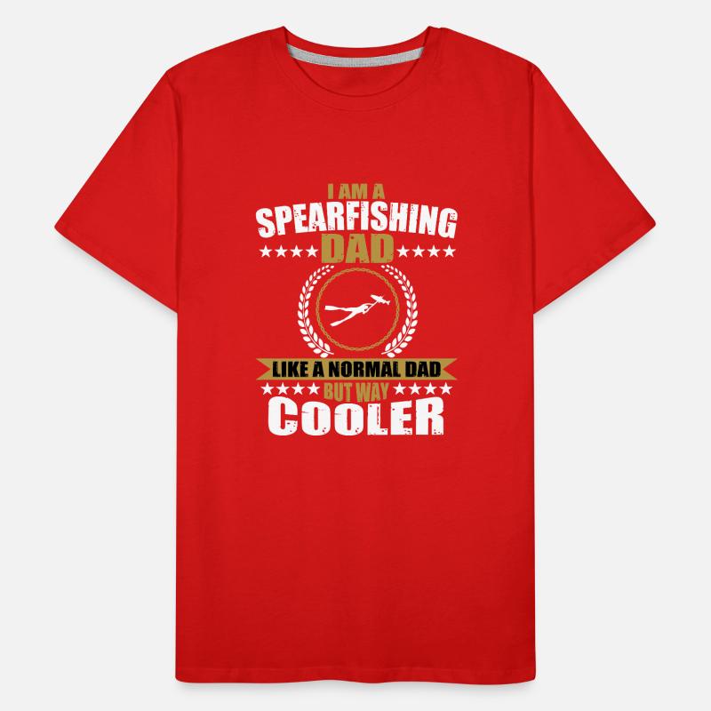 Speerfischen Papa Männer Premium Bio T-Shirt