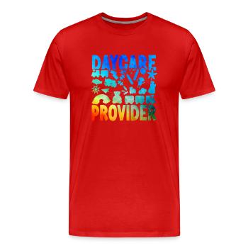 Childcare Daycare Provider Teacher - Men's Premium Organic T-Shirt - red - Front - Damien (186cm)