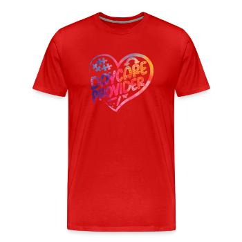 Childcare Daycare Provider Teacher - Men's Premium Organic T-Shirt - red - Front - Damien (186cm)