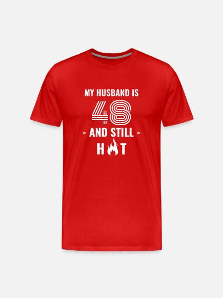 48 years birthday husband - Men's Premium Organic T-Shirt - red