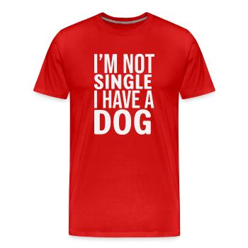 Je n’ai pas de chien - T-shirt bio Premium Homme - rouge - Devant - Damien (186cm)
