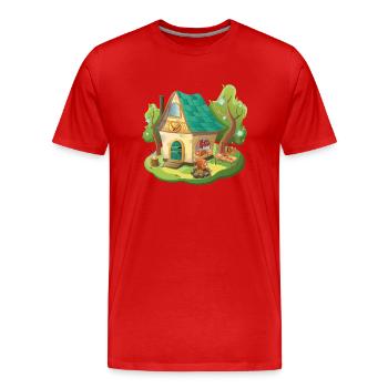 Märchen Haus Butcher Butcher - Men's Premium Organic T-Shirt - red - Front - Damien (186cm)