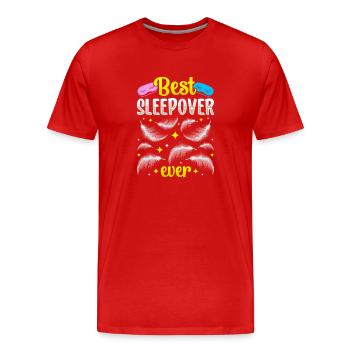 Meilleure nuit de nuit de tous les temps - T-shirt bio Premium Homme - rouge - Devant - Damien (186cm)