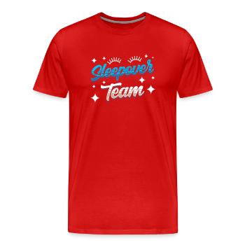 Nuit en équipe Party Nuitée - T-shirt bio Premium Homme - rouge - Devant - Damien (186cm)