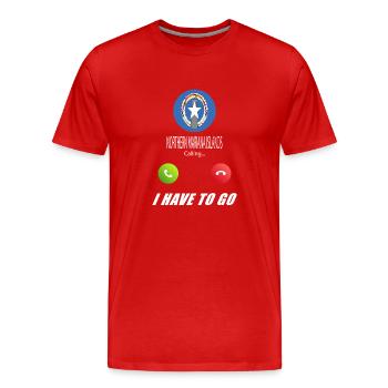 Les îles Mariannes du Nord appellent aux drapeaux Lusiger En disant - T-shirt bio Premium Homme - rouge - Devant - Damien (186cm)