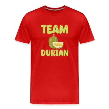 Team Durian - Men's Premium Organic T-Shirt - red - Front - Damien (186cm)
