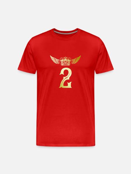 2 Number crown - Men's Premium Organic T-Shirt - red