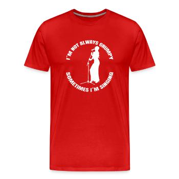 Sängerin Band Gesang Singen Hobbysänger Musikerin - Männer Premium Bio T-Shirt - Rot - Vorne - Damien (186cm)