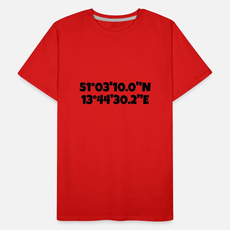 Dresden Saxony Coordinates Men's Premium Organic T-Shirt