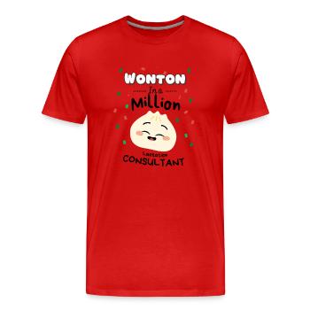 Consultante en lactation de l’humour soutien à l’allaitement - T-shirt bio Premium Homme - rouge - Devant - Damien (186cm)