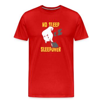 Pas de sommeil Nuit Party Nuitée Douce - T-shirt bio Premium Homme - rouge - Devant - Damien (186cm)