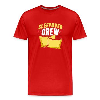 Nuit en équipe Nuitée - T-shirt bio Premium Homme - rouge - Devant - Damien (186cm)