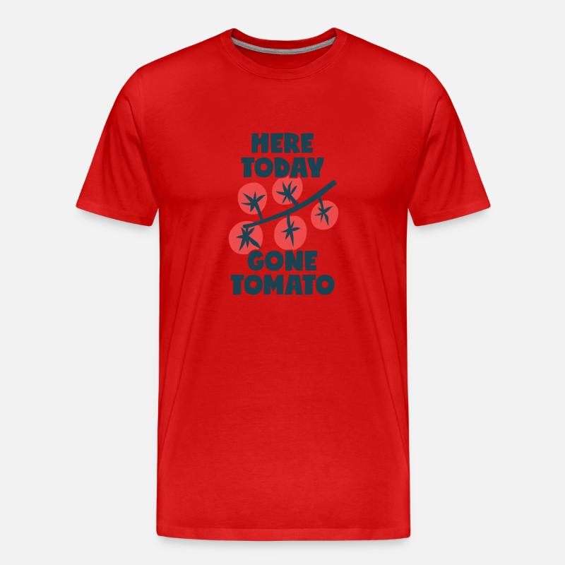 Here Today Gone Tomato - Männer Premium Bio T-Shirt - Rot
