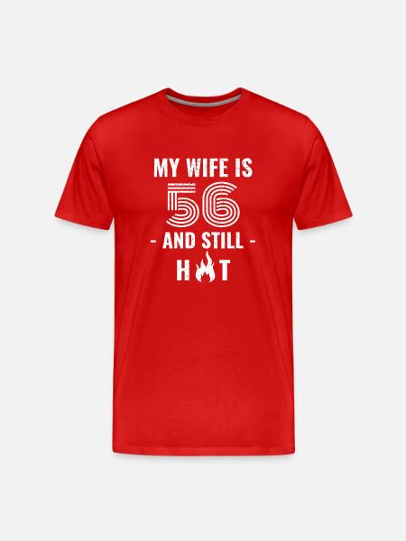 56 years birthday wife gift - Men's Premium Organic T-Shirt - red