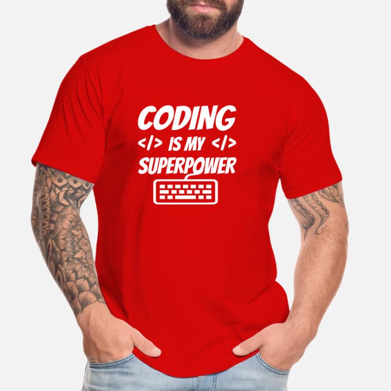 Coding Is My Superpower Programming Coder Computer Männer Premium Bio T-Shirt
