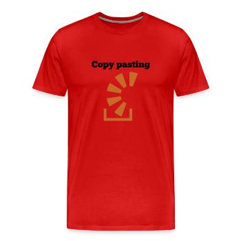 Copy Pasting Programming Coder Software Developer - Männer Premium Bio T-Shirt - Rot - Vorne - Damien (186cm)