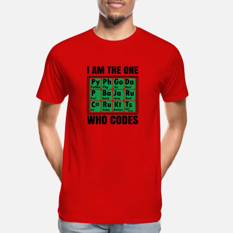 I Am The One Who Codes Programming Programmer Nerd Männer Premium Bio T-Shirt