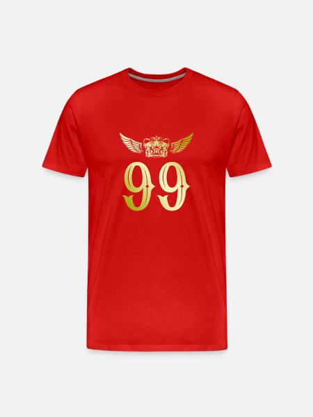 99 Number crown - Men's Premium Organic T-Shirt - red