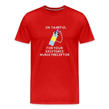 Drôles de jeux de mots Infirmière Précepteur Merci Cadeaux - T-shirt bio Premium Homme - rouge - Devant - Damien (186cm)