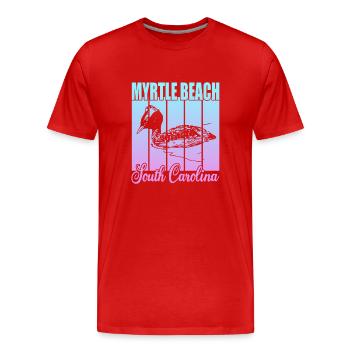 Myrtle Beach South Carolina - Men's Premium Organic T-Shirt - red - Front - Damien (186cm)