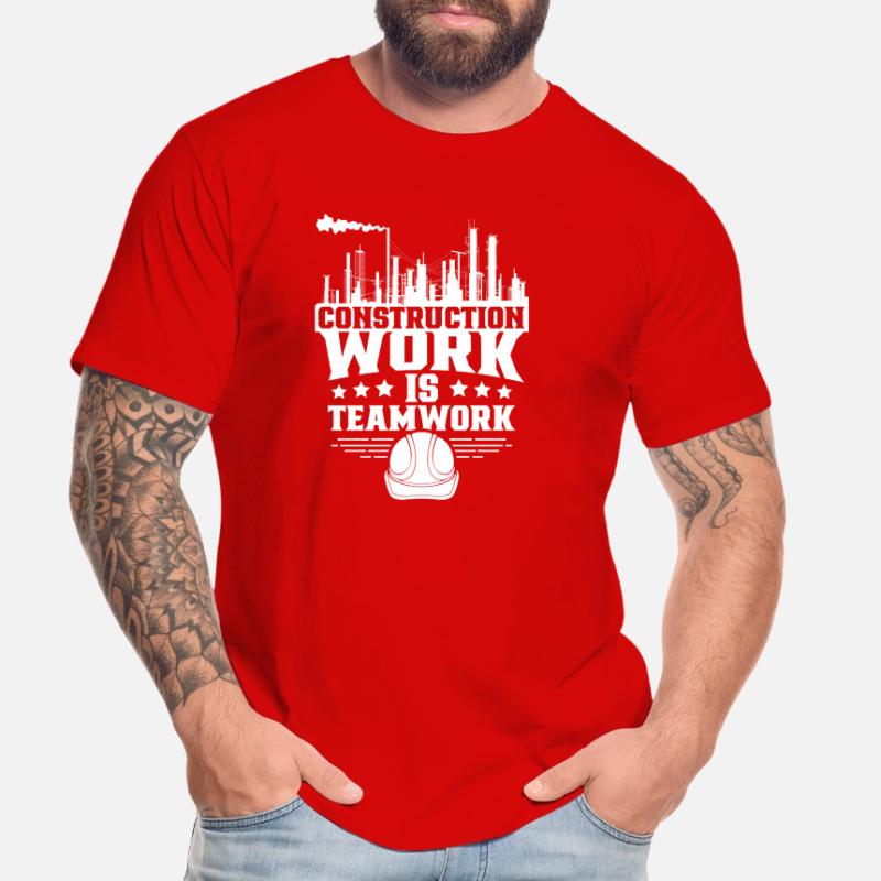 Construction work is teamwork Teamwork Construction site Construction Men's Premium Organic T-Shirt