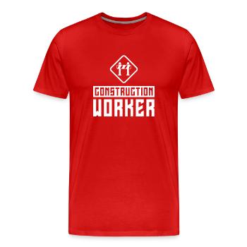 Bauarbeiter Bau Teamwork Baustelle Team - Männer Premium Bio T-Shirt - Rot - Vorne - Damien (186cm)