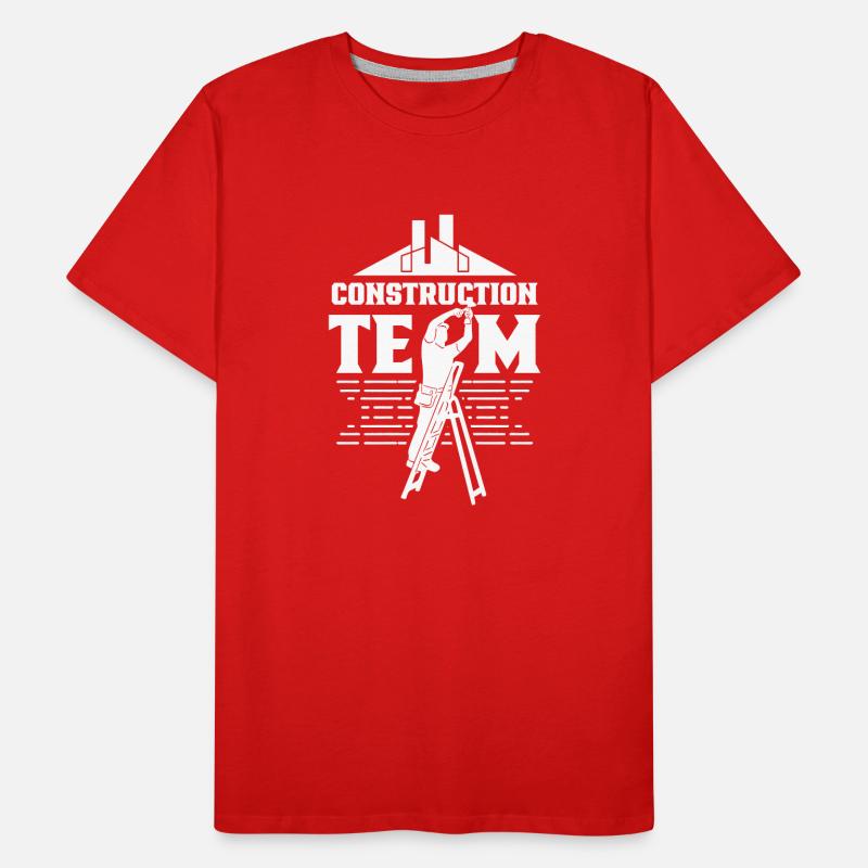 Construction Team Teamwork Construction site Construction workers Men's Premium Organic T-Shirt