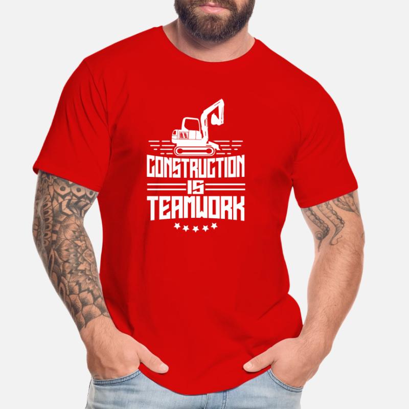 Construction work is teamwork Teamwork Construction Construction site Men's Premium Organic T-Shirt