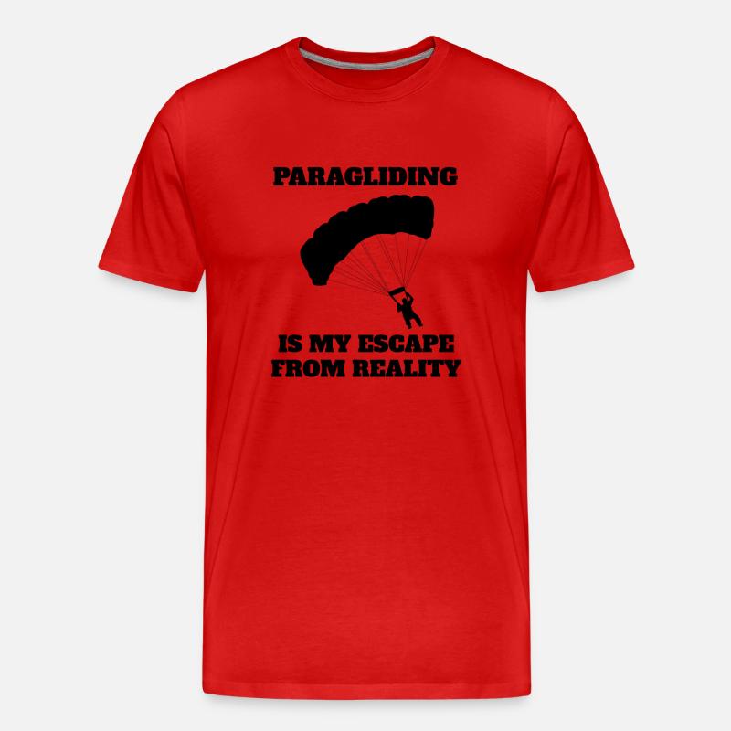 Paragleiter Gleitschirmfliegen Paragliding - Männer Premium Bio T-Shirt - Rot
