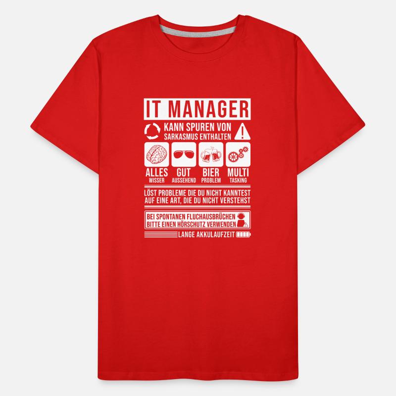 IT Manager Spruch lustig Männer Premium Bio T-Shirt