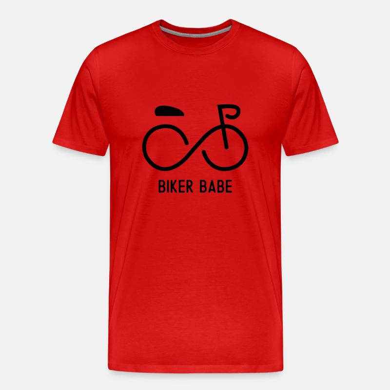 Biker Babe - Männer Premium Bio T-Shirt - Rot