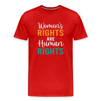 Les droits des femmes sont des droits humains - Féminisme - T-shirt bio Premium Homme - rouge - Devant - Damien (186cm)
