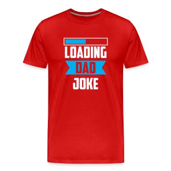 Papa Blague Papa Blagues Père - T-shirt bio Premium Homme - rouge - Devant - Damien (186cm)