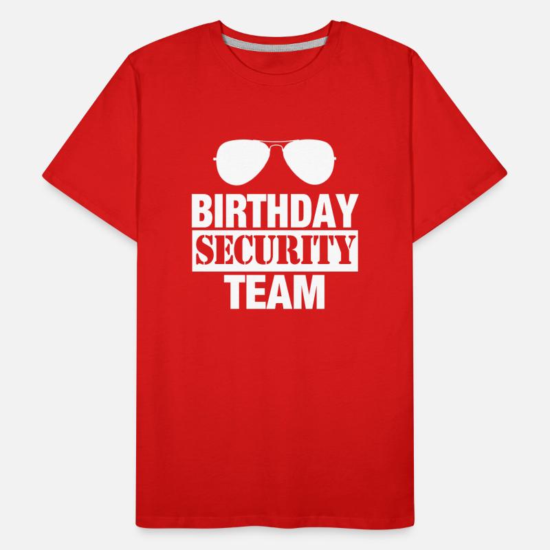Birthday Security Team Security Security Men's Premium Organic T-Shirt