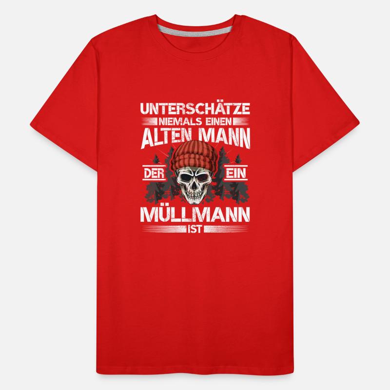 Müllmann Alter mann Müllwerker Männer Premium Bio T-Shirt