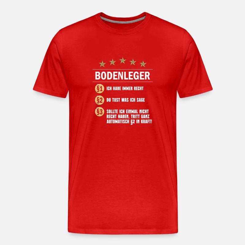 Paragraph Bodenleger - Männer Premium Bio T-Shirt - Rot