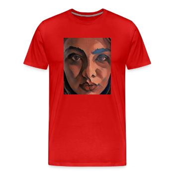 Pastellmädchen ART - Männer Premium Bio T-Shirt - Rot - Vorne - Damien (186cm)