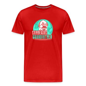 Jardinier Grand-père Jardinier Jardinier - T-shirt bio Premium Homme - rouge - Devant - Damien (186cm)