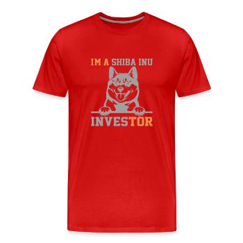 Ich Bin Shiba Inu Investor - Shiba Inu Army - Männer Premium Bio T-Shirt - Rot - Vorne - Damien (186cm)