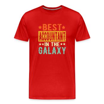 Best Buchhalter ever Buchhalter Geschenk - Männer Premium Bio T-Shirt - Rot - Vorne - Damien (186cm)