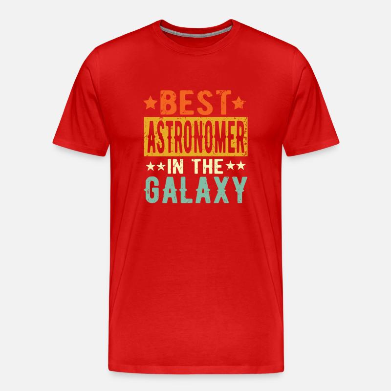 Best Astronom ever Astronom Geschenk - Männer Premium Bio T-Shirt - Rot