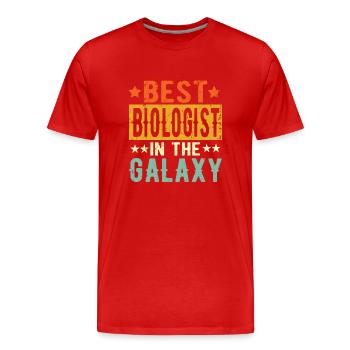 Meilleur biologiste de tous les temps Cadeau de biologiste - T-shirt bio Premium Homme - rouge - Devant - Damien (186cm)