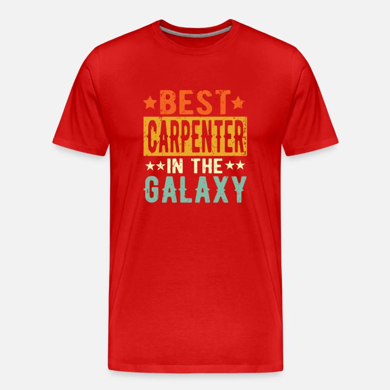 Best Handwerker ever Handwerker Geschenk - Männer Premium Bio T-Shirt - Rot