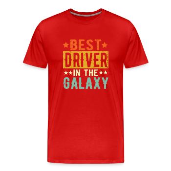 Meilleur pilote jamais Driver Gift - T-shirt bio Premium Homme - rouge - Devant - Damien (186cm)